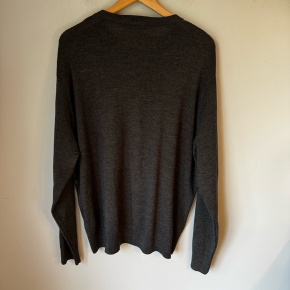 Vtg Per Me Uomo Australia Sweater Italian Extra Fine Merino Wool Gray Size XL - Picture 2 of 6